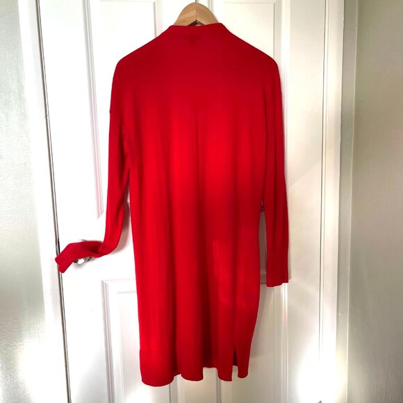 Halogen Women’s Red Long Open Front Cardigan – Small - Picture 9 of 11